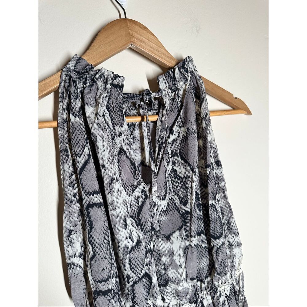 🌸 Hayden Los Angeles Black and White Snake Print Maxi Dress Size Small New
